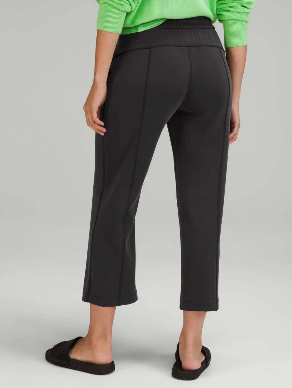 Lululemon Softstreme High-Rise Straight-Leg Cropped Pant Black Athleisure Lounge